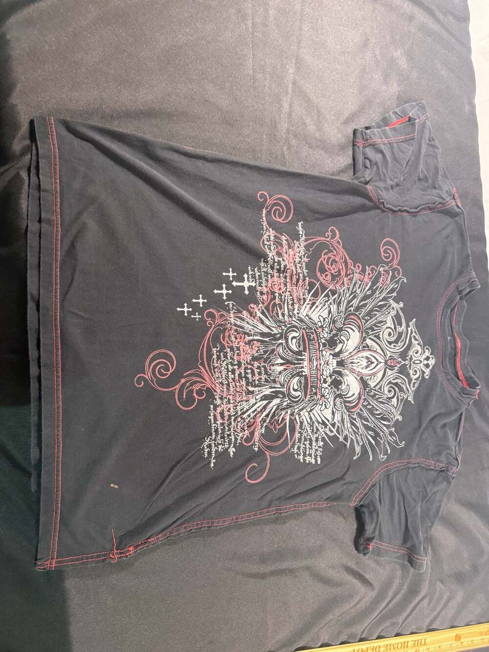 Y2K Dikotomy "Decades of Decadence" Cyber Grunge Tee Contrast Stitch Goth